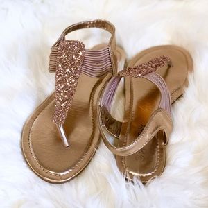 Rose Gold Sparkly Sandals